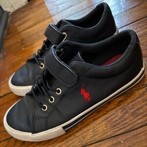 Polo Ralph Lauren Navy blue Sneakers with Red Logo size 2